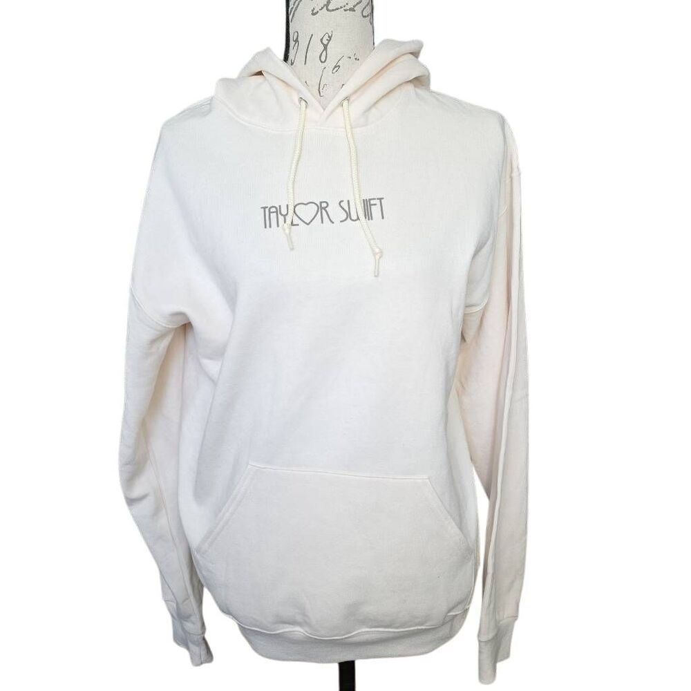 Taylor Swift The Eras Tour Womens Size Medium Cream Gray Hoodie